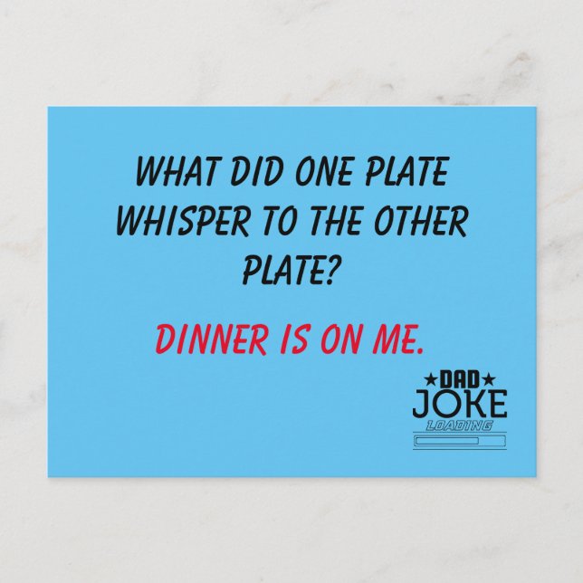 Carte Postale Bad Pun Papa Plaisanterie Conçu (Devant)