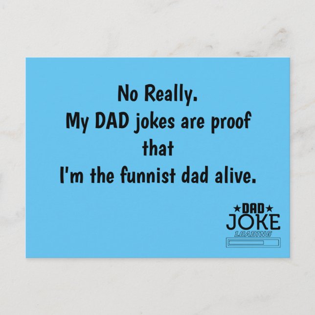 Carte Postale Bad Pun Papa Plaisanterie conçu (Devant)