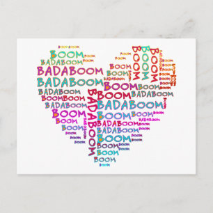 Carte Postale Badaboom du coeur faites votre propre arrière -