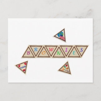Carte Postale Badge Brownie