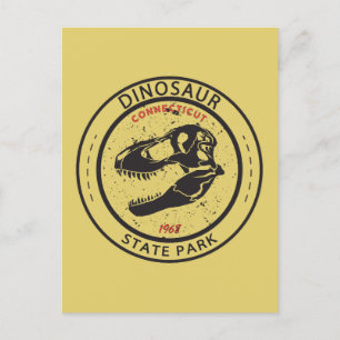 Carte Postale Badge Connecticut du Parc d'État de Dinosaur