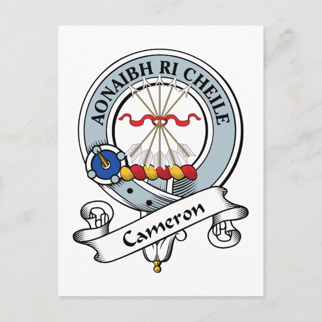Carte Postale Badge de clan Cameron (Devant)