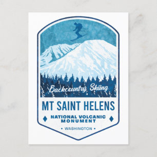 Carte Postale Badge de ski Mont Saint Helens