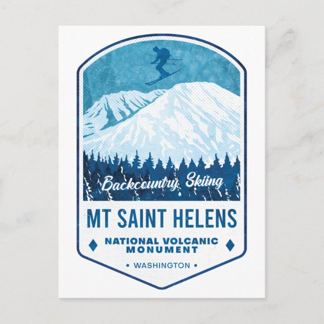 Carte Postale Badge de ski Mont Saint Helens (Devant)