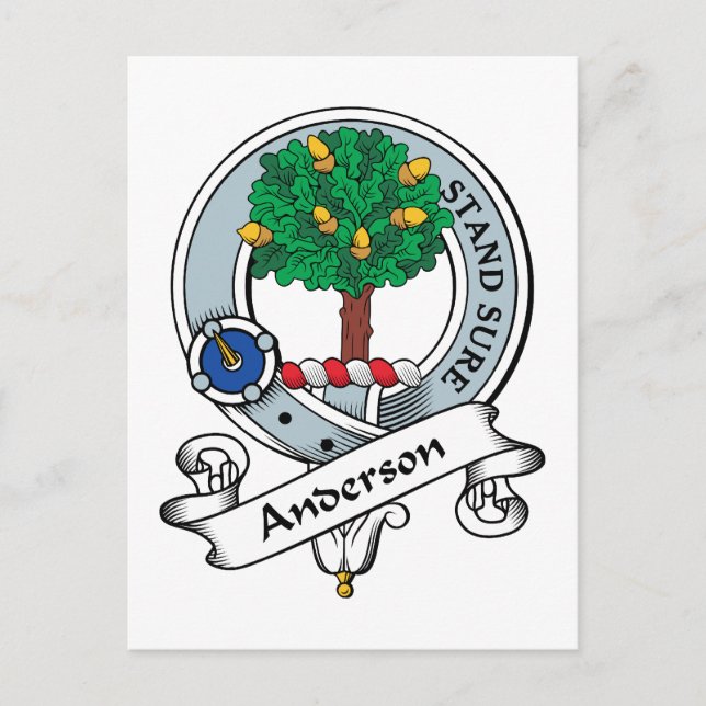 Carte Postale Badge du clan Anderson (Devant)