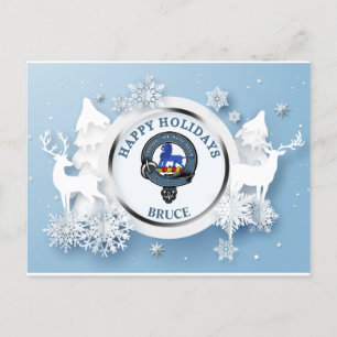 Carte Postale Badge du clan Bruce avec stags