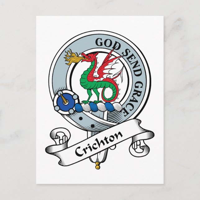 Carte Postale Badge du clan Crichton (Devant)
