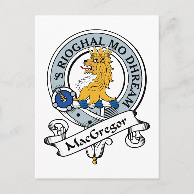 Carte Postale Badge du clan MacGregor (Devant)