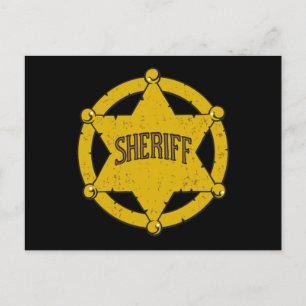 Carte Postale Badge étoile Sheriffs