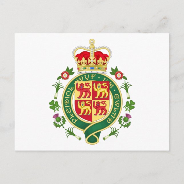 Carte Postale Badge royal du Pays de Galles (Devant)