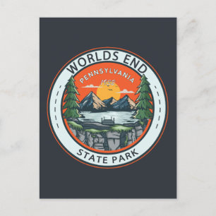 Carte Postale Badge Worlds End State Park Pennsylvania