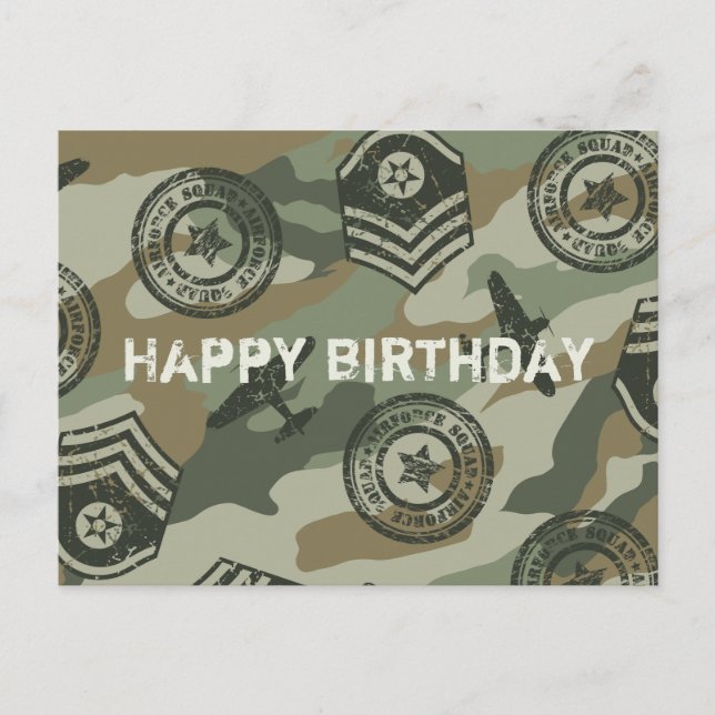 Carte Postale Badges militaires (Devant)
