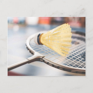 Carte Postale Badminton Racket et Birdie Photo
