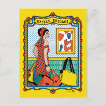 Carte postale Bagages_B_ excédentaire