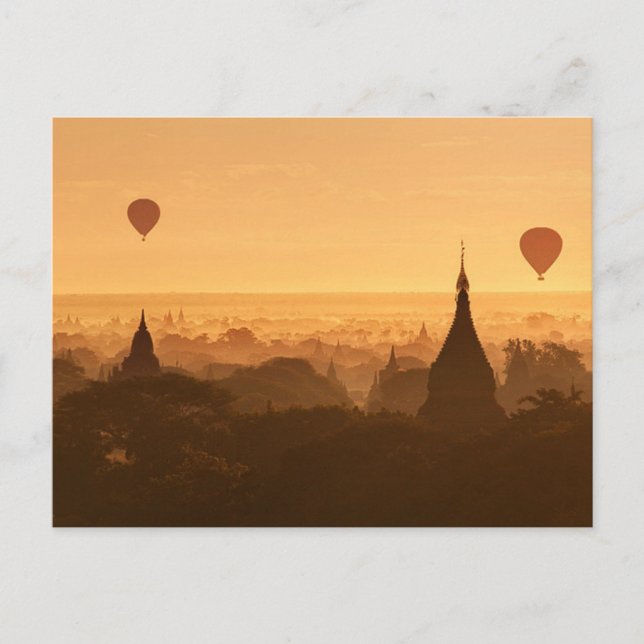 Carte postale Bagan City dans la région de Mandala (Devant)
