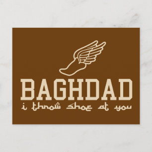 Carte Postale Bagdad - Je vous lance des chaussures