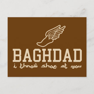 Carte Postale Bagdad - Je vous lance des chaussures
