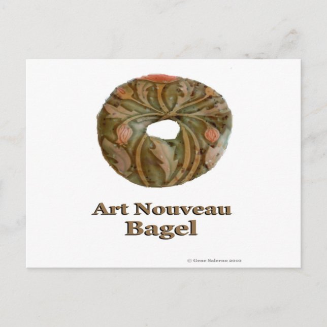 Carte Postale Bagel Art nouveau (Devant)