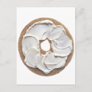 Carte Postale Bagel au fromage à la crème