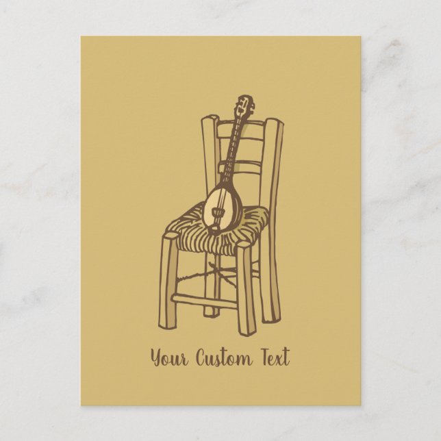 Carte Postale Baglama sur chaise (Devant)