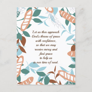 Carte Postale Baguette Motif de blé biologique délicieux et modi