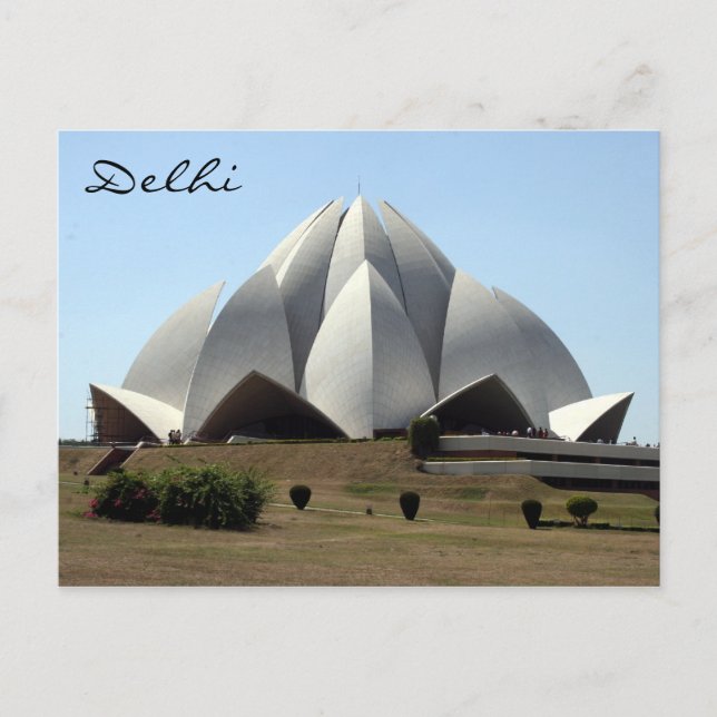 Carte Postale bahai lotus delhi (Devant)