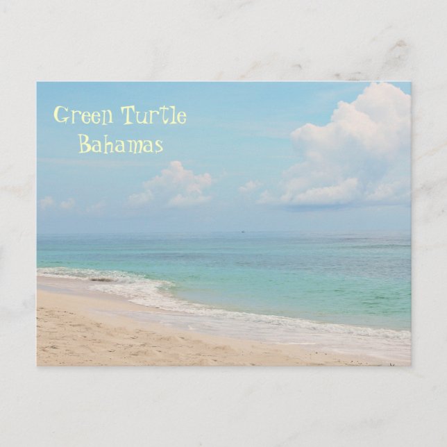 CARTE POSTALE BAHAMAS/GREEN TURTLE CAY" PLAGE DÉSERTÉE (Devant)