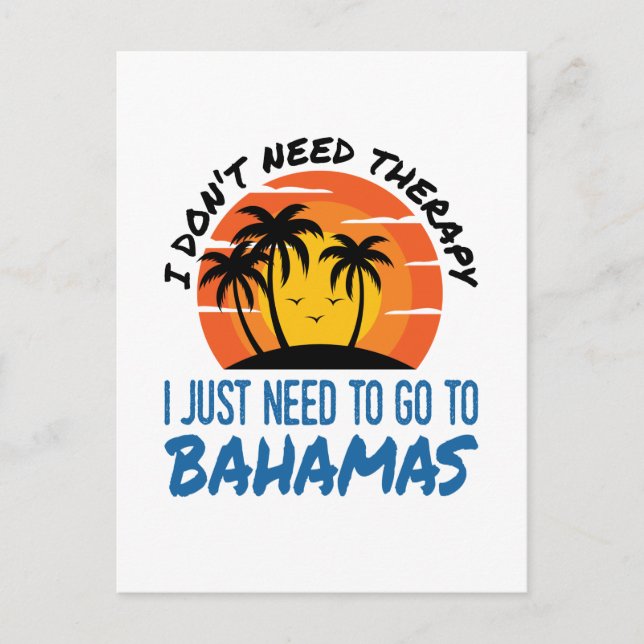 Carte Postale Bahamas Vacation Tropical Beach Trip Therapy (Devant)