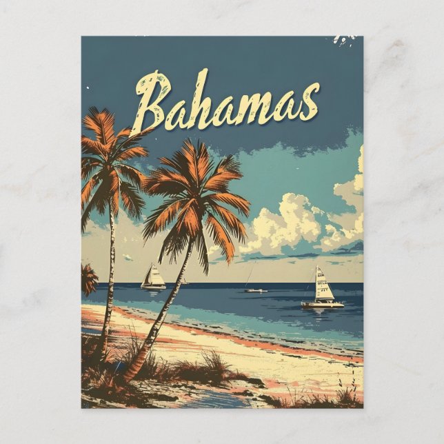 Carte Postale Bahamas Vintage (Devant)
