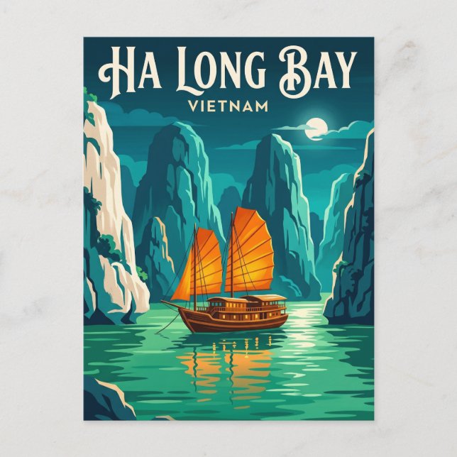 Carte Postale Baie d'Along Viêt Nam (Devant)
