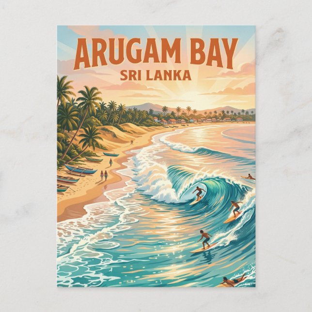 Carte Postale Baie d'Arugam Sri Lanka (Devant)