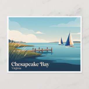 Carte Postale Baie de Chesapeake Norfolk Virginie