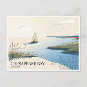 Carte Postale Baie de Chesapeake Norfolk Virginie