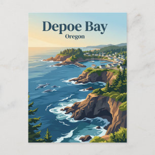 Carte Postale Baie de Depoe, Oregon