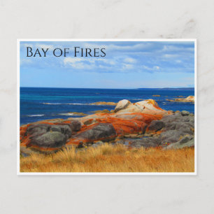 Carte Postale baie de feux rochers d'herbe