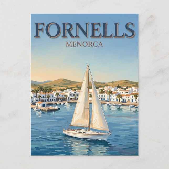 Carte Postale Baie de Fornells Espagne (Devant)