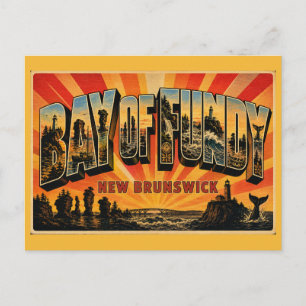 Carte Postale Baie de Fundy Nouveau-Brunswick Marées les plus ha