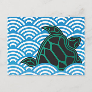 Carte Postale Baie de Hanauma Tortue Hawaï