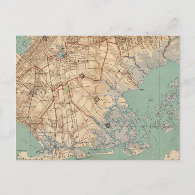 Carte Postale Baie de Jamaïque et Brooklyn (Devant)