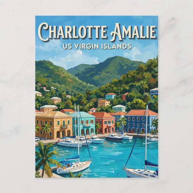 Carte Postale Baie de Magens Charlotte Amalie Îles Vierges améri (Devant)