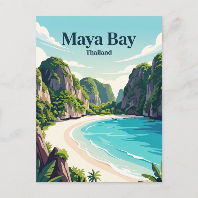 Carte Postale Baie de Maya Thaïlande (Devant)
