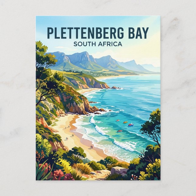 Carte Postale Baie de Plettenberg Afrique du Sud (Devant)