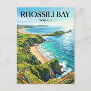 Carte Postale Baie de Rhossili au Pays de Galles