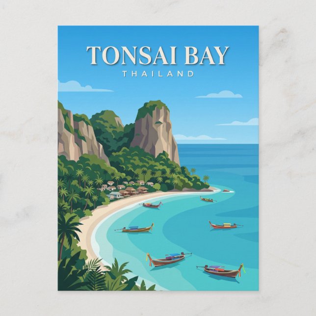 Carte Postale Baie de Tonsai Thaïlande (Devant)