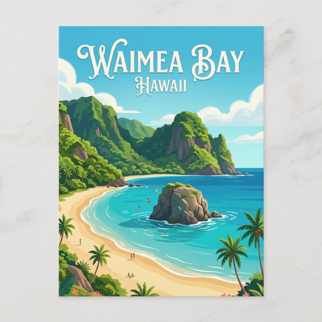 Carte Postale Baie de Waimea États-Unis (Devant)