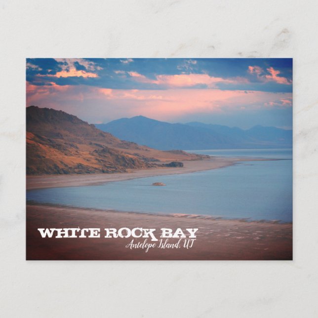 Carte Postale Baie de White Rock, île Antelope, Utah (Devant)