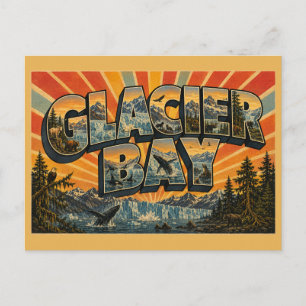 Carte Postale Baie des glaciers Alaska Glaciers de marée Fjords