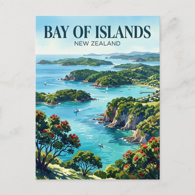 Carte Postale Baie des Îles Nouvelle-Zélande (Devant)