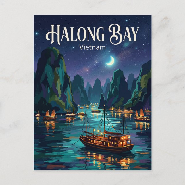 Carte Postale Baie d'Halong Viêt Nam (Devant)
