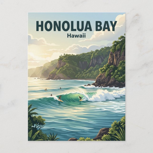 Carte Postale Baie d'Honolua Hawaii (Devant)